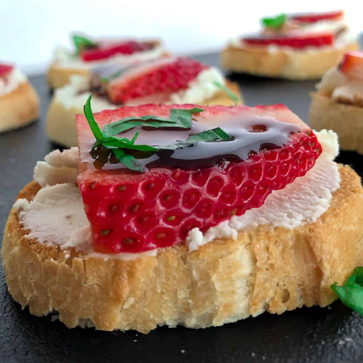 Strawberry Goat Cheese Crostini