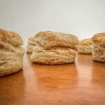 Flakey baked biscuits.