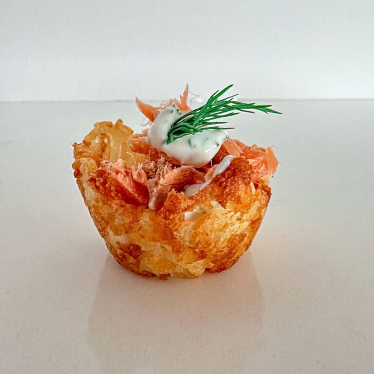 Smoked Salmon Tater Tot Bites